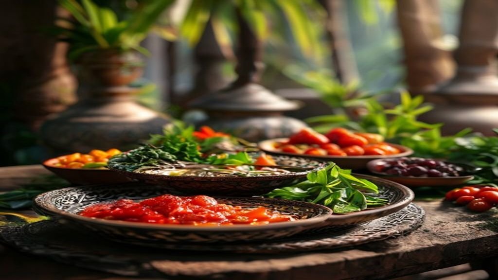 Nikmati ragam kuliner Jawa Timur dengan sate ayam, rawon, dan rujak cingur yang menggugah selera.