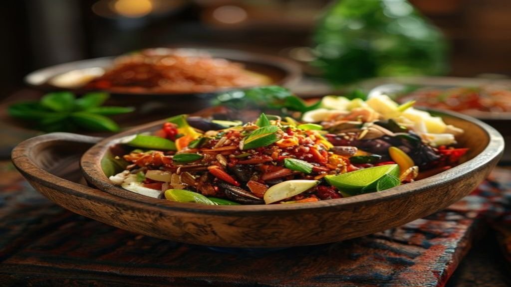 Makanan khas Jawa Timur seperti rawon dan rujak cingur