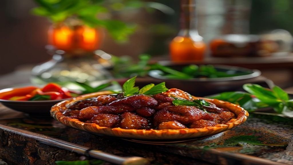 Beragam hidangan tradisional Jawa Timur seperti rawon, sate kambing, dan rujak cingur menampilkan cita rasa nusantara.