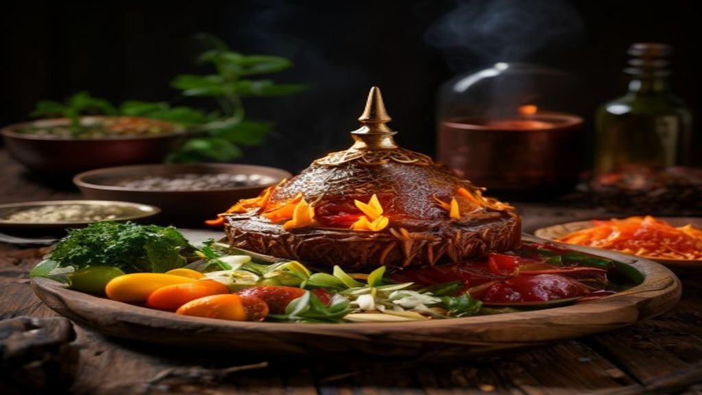 Beragam hidangan tradisional Jawa Timur seperti rawon, soto Madura, dan pecel yang menggugah selera.