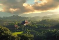 AI Image: wisata jawa timur illustration